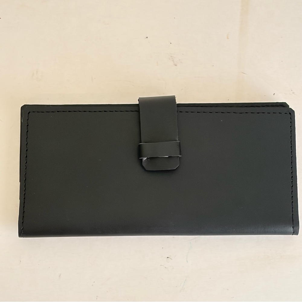 Tribe Alive Evie Black Leather Bifold Wallet ID Card Holder